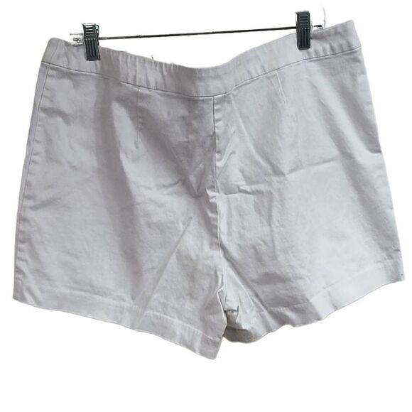 Worthington Modern Fit Shorts Solid White High Rise Relaxed Uniform Chino Casual - Picture 3 of 6